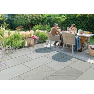 Natural Sandstone Patio Pack - Silver Grey
