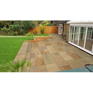 Rock Porcelain Patio Pack - Sunset Buff