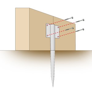 Pre-Galvanised SleeperSecure Single Sleeper Straight Support Spike