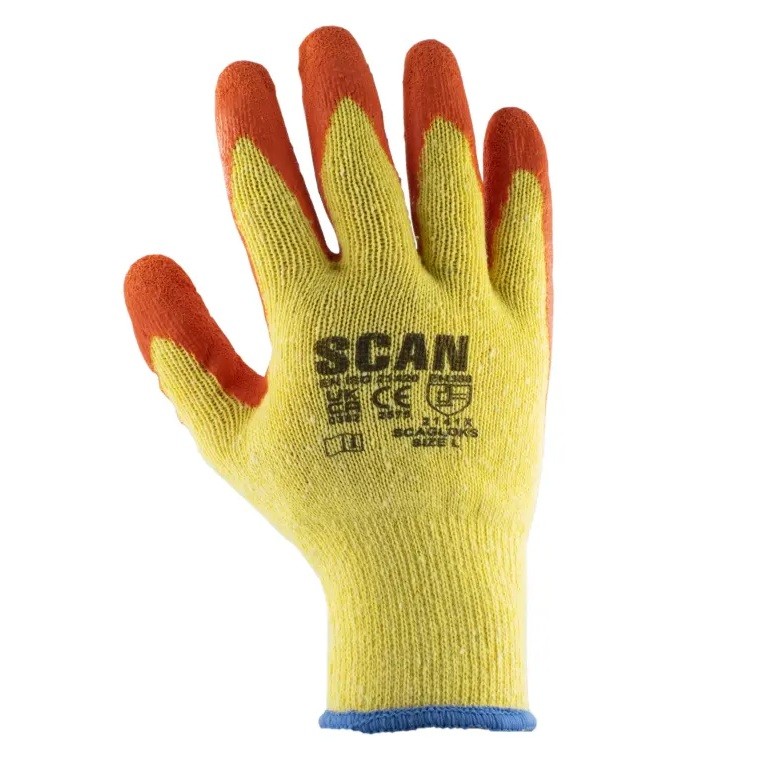 Scan Knitshell Latex Palm Gloves - L (Size 9)