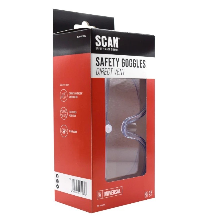 Scan Direct Ventilation Safety Goggles