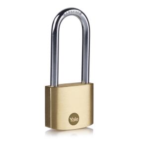 Yale Long Shackle Brass Padlock - 40mm