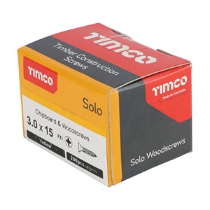 Timco Solo Chipboard & Woodscrews 3.0 x 15mm
