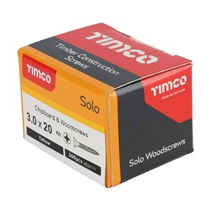 Timco Solo Chipboard & Woodscrews 3.0 x 20mm