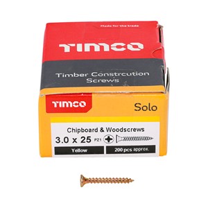 Timco Solo Chipboard & Woodscrews 3.0 x 25mm