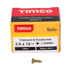 Timco Solo Chipboard & Woodscrews 3.5 x 12mm