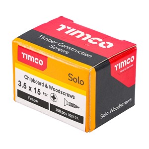 Timco Solo Chipboard & Woodscrews 3.5 x 15mm