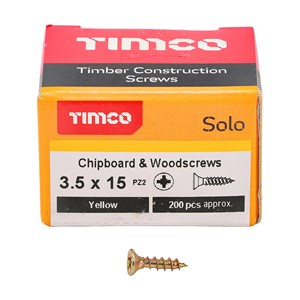 Timco Solo Chipboard & Woodscrews 3.5 x 15mm