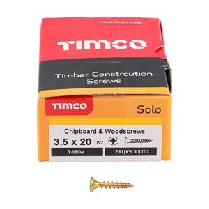 Timco Solo Chipboard & Woodscrews 3.5 x 20mm