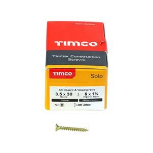 Timco Solo Chipboard & Woodscrews 3.5 x 30mm