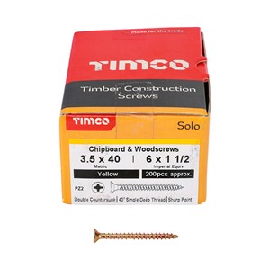 Timco Solo Chipboard & Woodscrews 3.5 x 40mm
