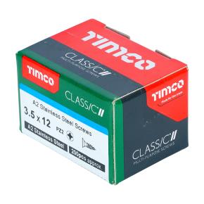 Timco A2 Stainless Steel Screws 3.5 x 12mm