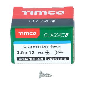 Timco A2 Stainless Steel Screws 3.5 x 12mm