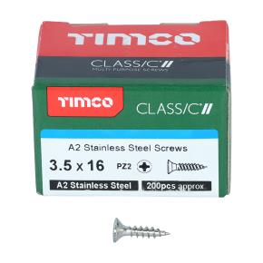 Timco A2 Stainless Steel Screws 3.5 x 16mm