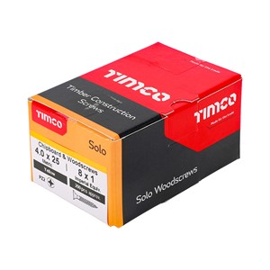 Timco Solo Chipboard & Woodscrews 4.0 x 25mm