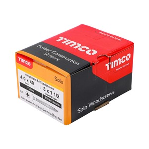 Timco Solo Chipboard & Woodscrews 4.0 x 40mm