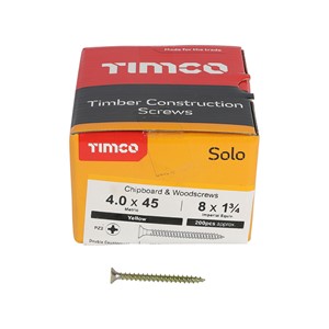 Timco Solo Chipboard & Woodscrews 4.0 x 45mm