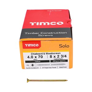 Timco Solo Chipboard & Woodscrews 4.0 x 70mm